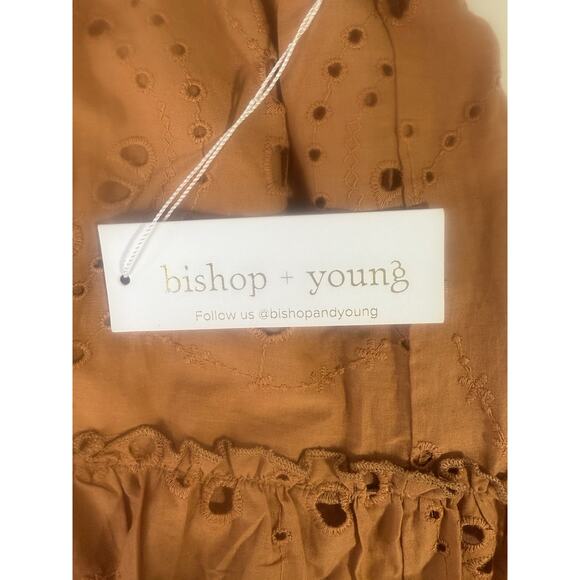 NWT Bishop&Young Large Orange Textured Fall Festival Boho Gypsy Midi Skirt - Picture 3 of 9